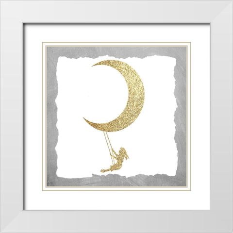 Twinkle Twinkle 5 White Modern Wood Framed Art Print with Double Matting by Allen, Kimberly