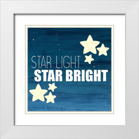 Star Light 1 White Modern Wood Framed Art Print with Double Matting by Allen, Kimberly