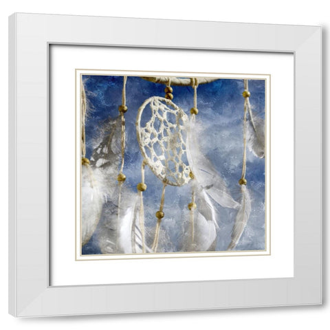 Dream Catcher White Modern Wood Framed Art Print with Double Matting by Allen, Kimberly
