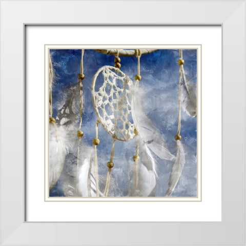 Dream Catcher White Modern Wood Framed Art Print with Double Matting by Allen, Kimberly