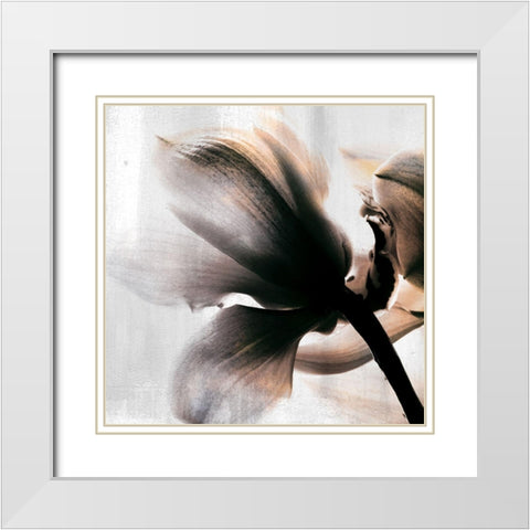 Golden Lights 3 White Modern Wood Framed Art Print with Double Matting by Allen, Kimberly
