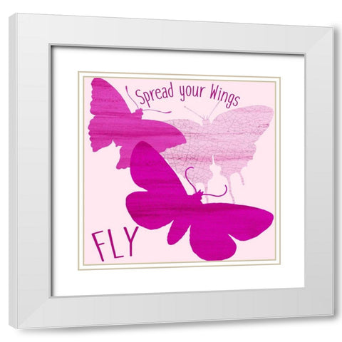 Soar 2 White Modern Wood Framed Art Print with Double Matting by Allen, Kimberly