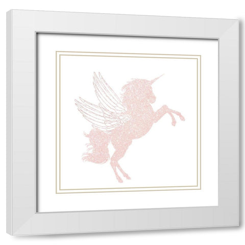 Alicorn 1 White Modern Wood Framed Art Print with Double Matting by Allen, Kimberly