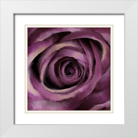Bloom Center White Modern Wood Framed Art Print with Double Matting by Allen, Kimberly