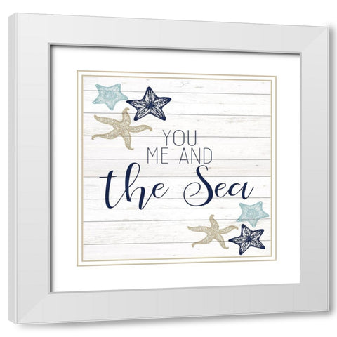 The Sea 1 White Modern Wood Framed Art Print with Double Matting by Allen, Kimberly