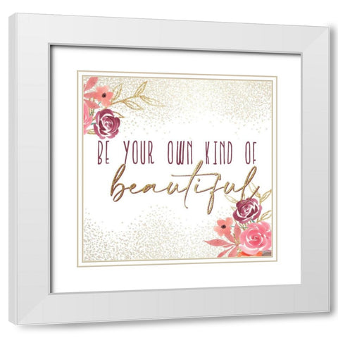 Just a Girl 4 V2 White Modern Wood Framed Art Print with Double Matting by Allen, Kimberly