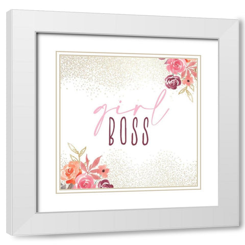 Just a Girl 6 White Modern Wood Framed Art Print with Double Matting by Allen, Kimberly