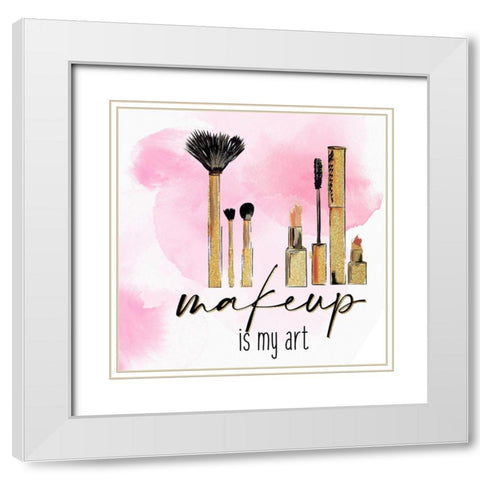 Lashes 2 White Modern Wood Framed Art Print with Double Matting by Allen, Kimberly