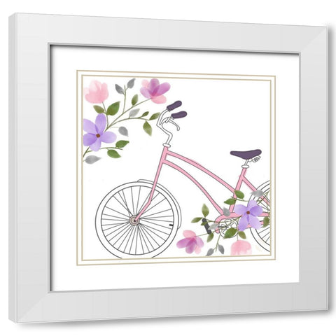 In Paris 2 White Modern Wood Framed Art Print with Double Matting by Allen, Kimberly