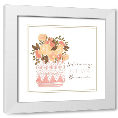 Strong 1 White Modern Wood Framed Art Print with Double Matting by Allen, Kimberly