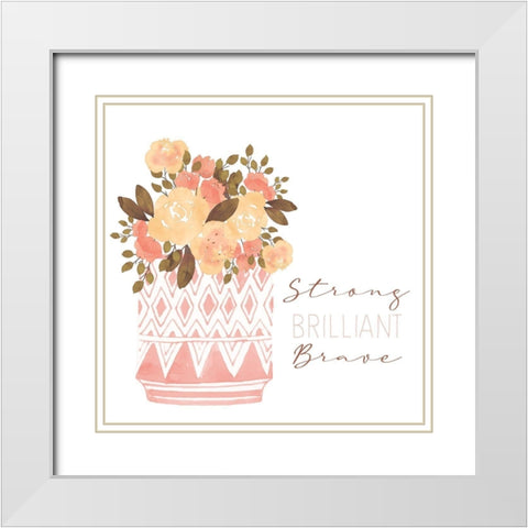 Strong 1 White Modern Wood Framed Art Print with Double Matting by Allen, Kimberly