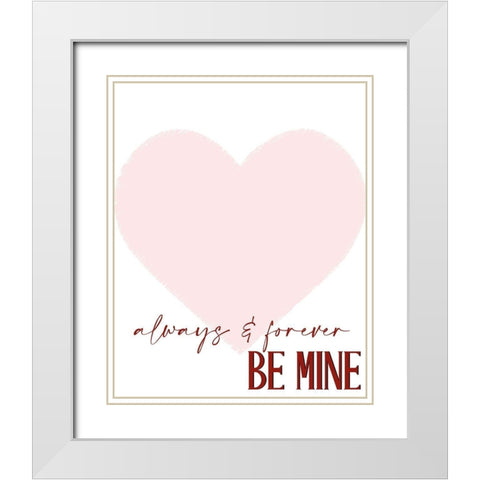 Always and Forever White Modern Wood Framed Art Print with Double Matting by Allen, Kimberly