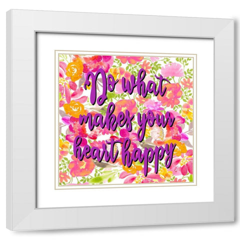 Do What White Modern Wood Framed Art Print with Double Matting by Allen, Kimberly