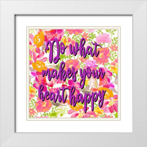 Do What White Modern Wood Framed Art Print with Double Matting by Allen, Kimberly