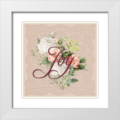 Joy White Modern Wood Framed Art Print with Double Matting by Allen, Kimberly