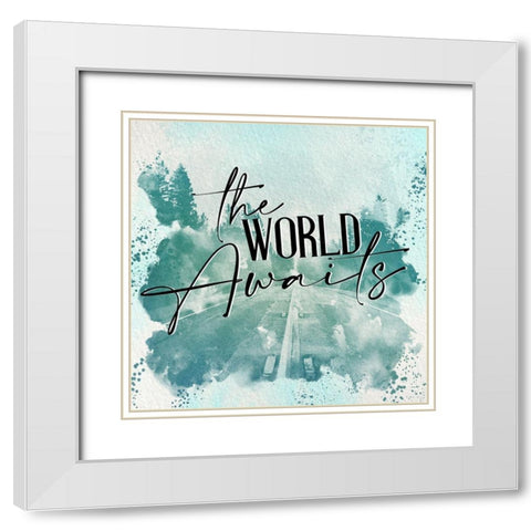 Never Stop 2 White Modern Wood Framed Art Print with Double Matting by Allen, Kimberly