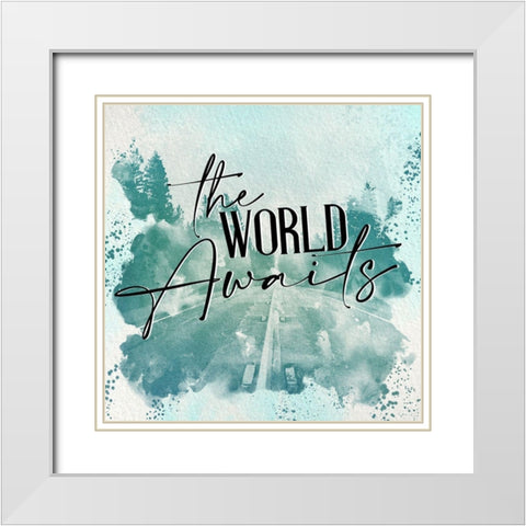 Never Stop 2 White Modern Wood Framed Art Print with Double Matting by Allen, Kimberly