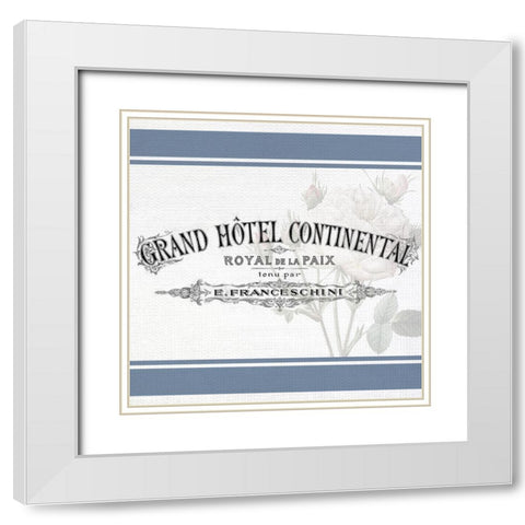 French Hotel 1 White Modern Wood Framed Art Print with Double Matting by Allen, Kimberly