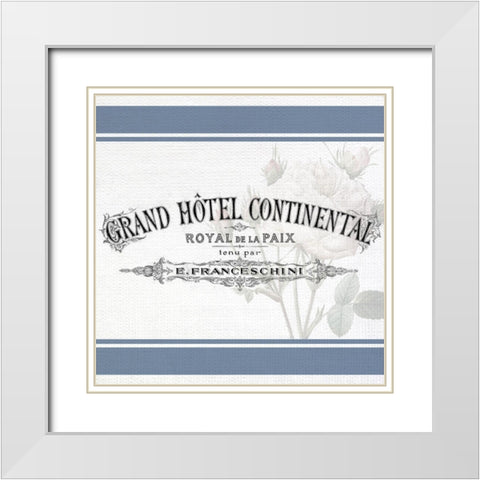French Hotel 1 White Modern Wood Framed Art Print with Double Matting by Allen, Kimberly