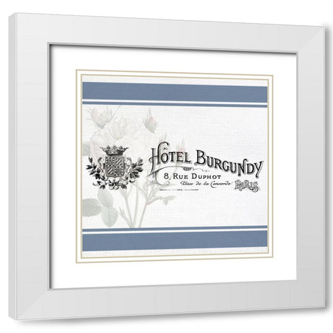 French Hotel 2 White Modern Wood Framed Art Print with Double Matting by Allen, Kimberly