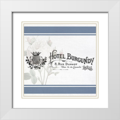 French Hotel 2 White Modern Wood Framed Art Print with Double Matting by Allen, Kimberly