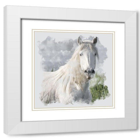 Whites White Modern Wood Framed Art Print with Double Matting by Allen, Kimberly