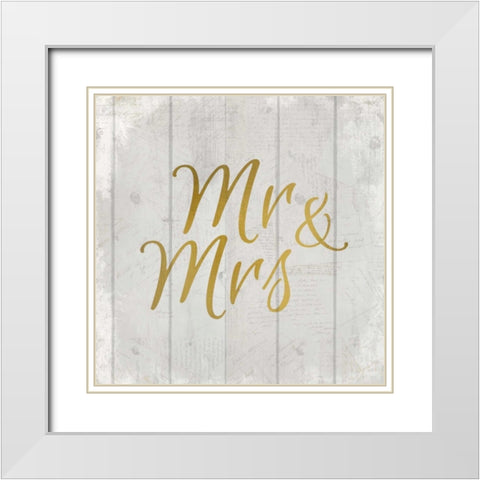Mr and Mrs White Modern Wood Framed Art Print with Double Matting by Allen, Kimberly