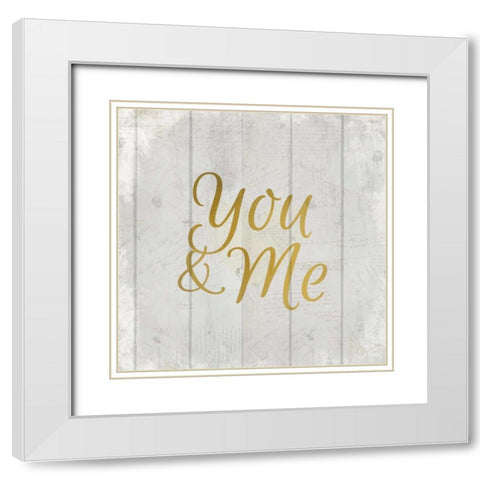 You and Me White Modern Wood Framed Art Print with Double Matting by Allen, Kimberly