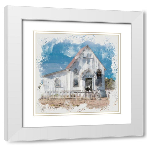 Chapel White Modern Wood Framed Art Print with Double Matting by Allen, Kimberly