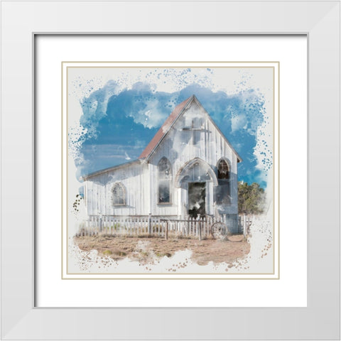Chapel White Modern Wood Framed Art Print with Double Matting by Allen, Kimberly