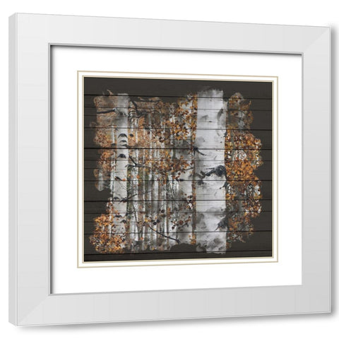 Aspen Wood 1 White Modern Wood Framed Art Print with Double Matting by Allen, Kimberly