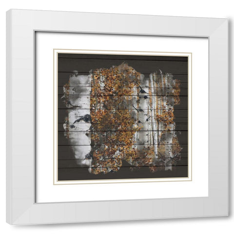 Aspen Wood 2 White Modern Wood Framed Art Print with Double Matting by Allen, Kimberly