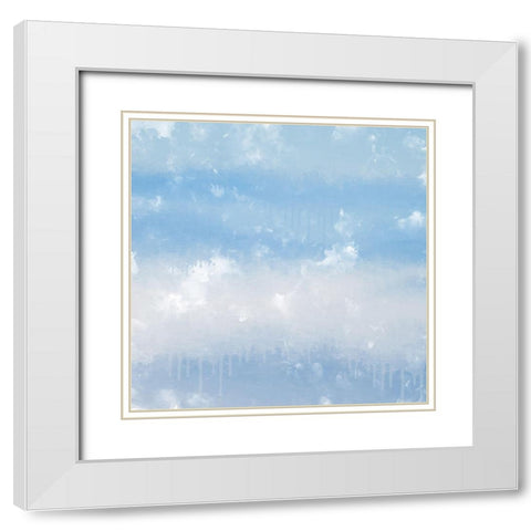 Layers of Sky White Modern Wood Framed Art Print with Double Matting by Allen, Kimberly