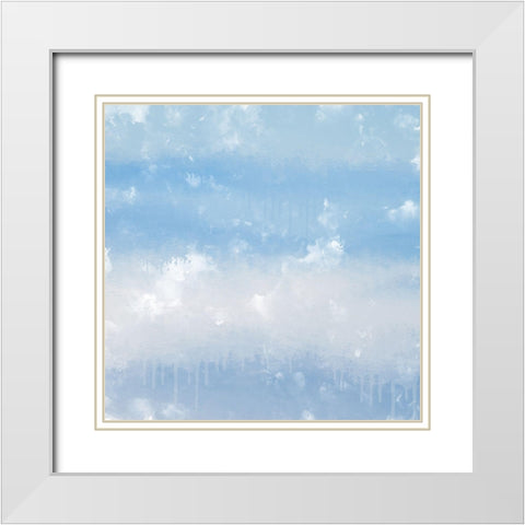 Layers of Sky White Modern Wood Framed Art Print with Double Matting by Allen, Kimberly