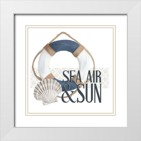 Sea Air 1 White Modern Wood Framed Art Print with Double Matting by Allen, Kimberly