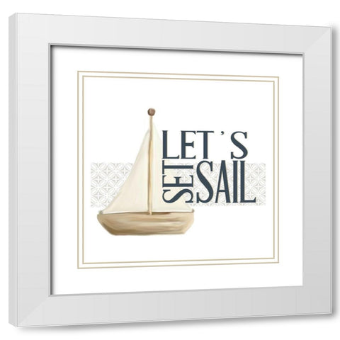 Sea Air 3 White Modern Wood Framed Art Print with Double Matting by Allen, Kimberly