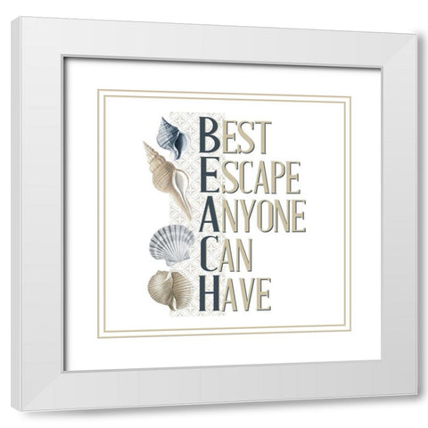 Sea Air 4 White Modern Wood Framed Art Print with Double Matting by Allen, Kimberly