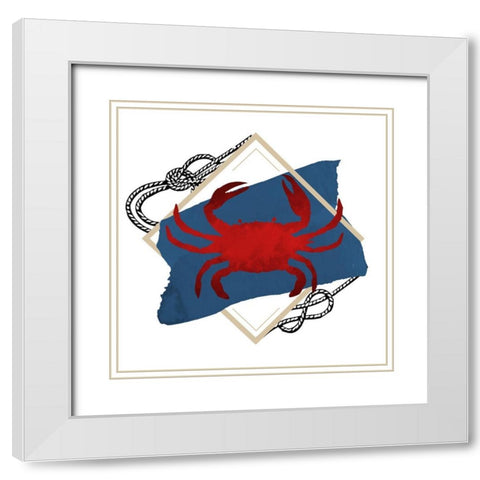 Seashore 1 White Modern Wood Framed Art Print with Double Matting by Allen, Kimberly