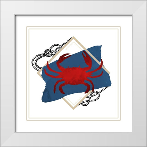 Seashore 1 White Modern Wood Framed Art Print with Double Matting by Allen, Kimberly