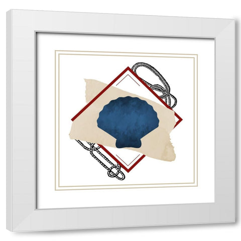 Seashore 2 White Modern Wood Framed Art Print with Double Matting by Allen, Kimberly