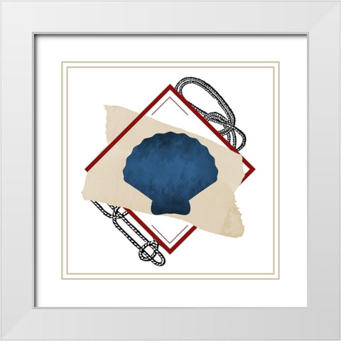 Seashore 2 White Modern Wood Framed Art Print with Double Matting by Allen, Kimberly