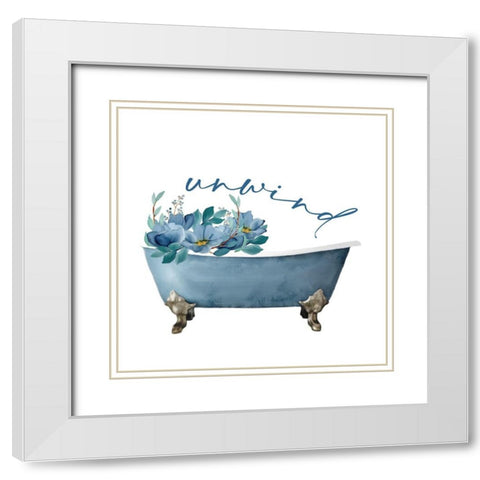 French Blue 1 White Modern Wood Framed Art Print with Double Matting by Allen, Kimberly