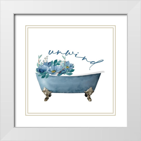 French Blue 1 White Modern Wood Framed Art Print with Double Matting by Allen, Kimberly