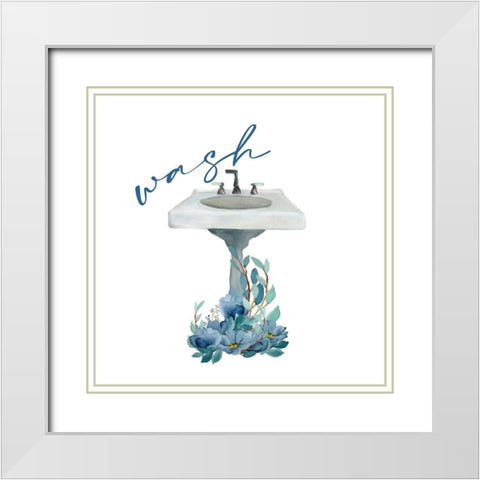 French Blue 3 White Modern Wood Framed Art Print with Double Matting by Allen, Kimberly