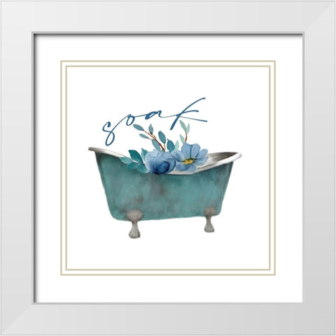 French Blue 4 White Modern Wood Framed Art Print with Double Matting by Allen, Kimberly