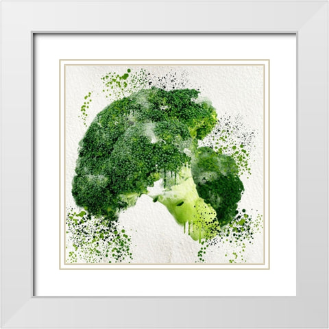 Veggies 2 White Modern Wood Framed Art Print with Double Matting by Allen, Kimberly