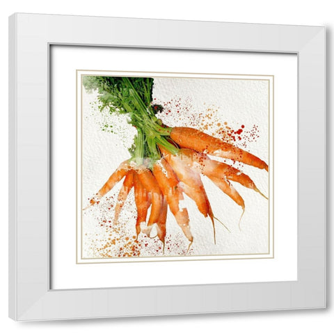 Veggies 3 White Modern Wood Framed Art Print with Double Matting by Allen, Kimberly