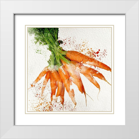 Veggies 3 White Modern Wood Framed Art Print with Double Matting by Allen, Kimberly