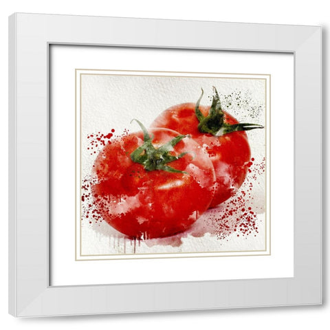 Veggies 4 White Modern Wood Framed Art Print with Double Matting by Allen, Kimberly