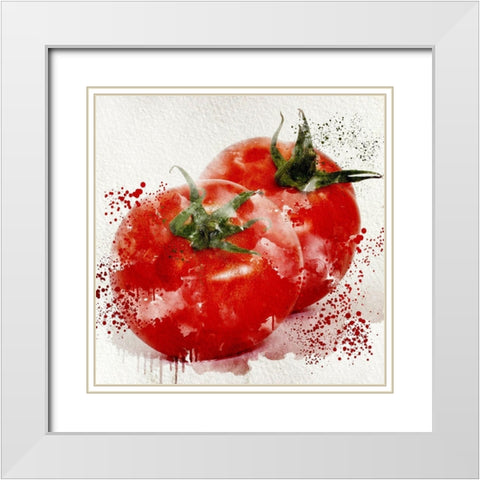 Veggies 4 White Modern Wood Framed Art Print with Double Matting by Allen, Kimberly
